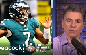 Philadelphia Eagles focused on helping Jalen Hurts after trade down | Pro Football Talk | NBC Sports