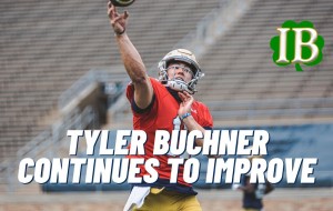 Notre Dame QB Tyler Buchner Is Progressing And Jack Coan's Arm Is Better Than Brian Kelly Thought