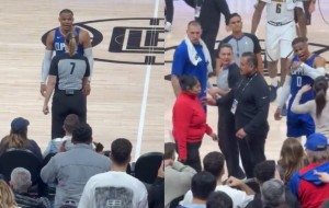 Russell Westbrook gets into it with courtside fan after bad loss vs Nuggets